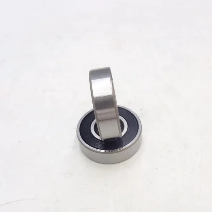 6001-2RS Motorcycle Hybrid Ceramic Bearing 6001-2RS C3 Chrome Steel Rings with Si3N4 Balls Deep Groove Ball Bearing 12x28x8 mm - Image 2